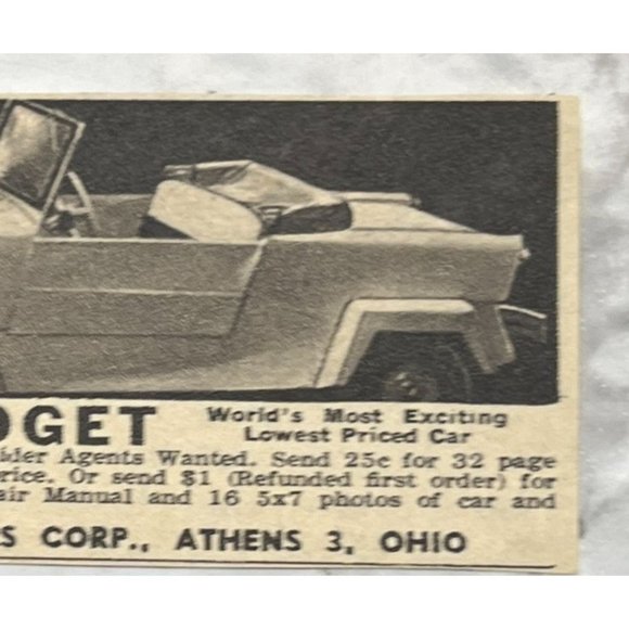 King Midget Motors Mini Print Ad Vintage 1963 Cars Auto Athens OH - Picture 5 of 6